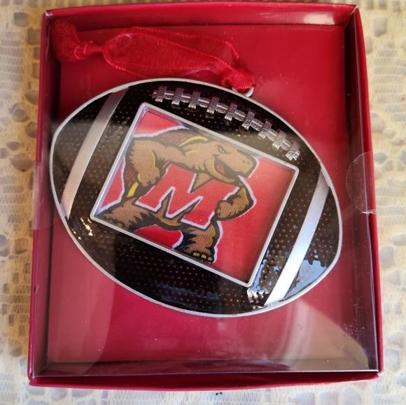 Football Ornament Photo Frame Christmas Tree Terps Maryland - Picture 9 of 9